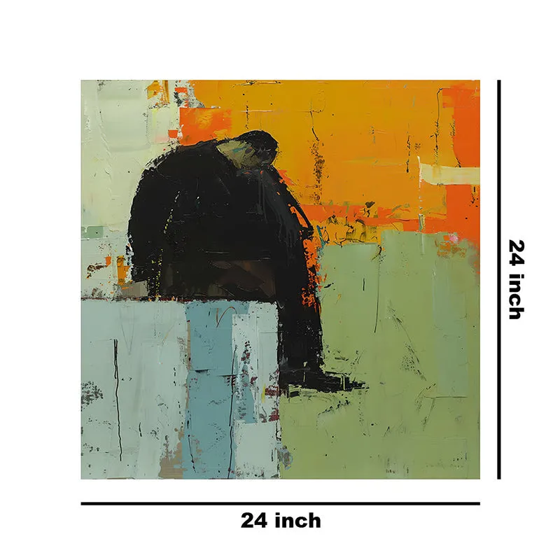 Pensive Figure Wall Painting media 8
