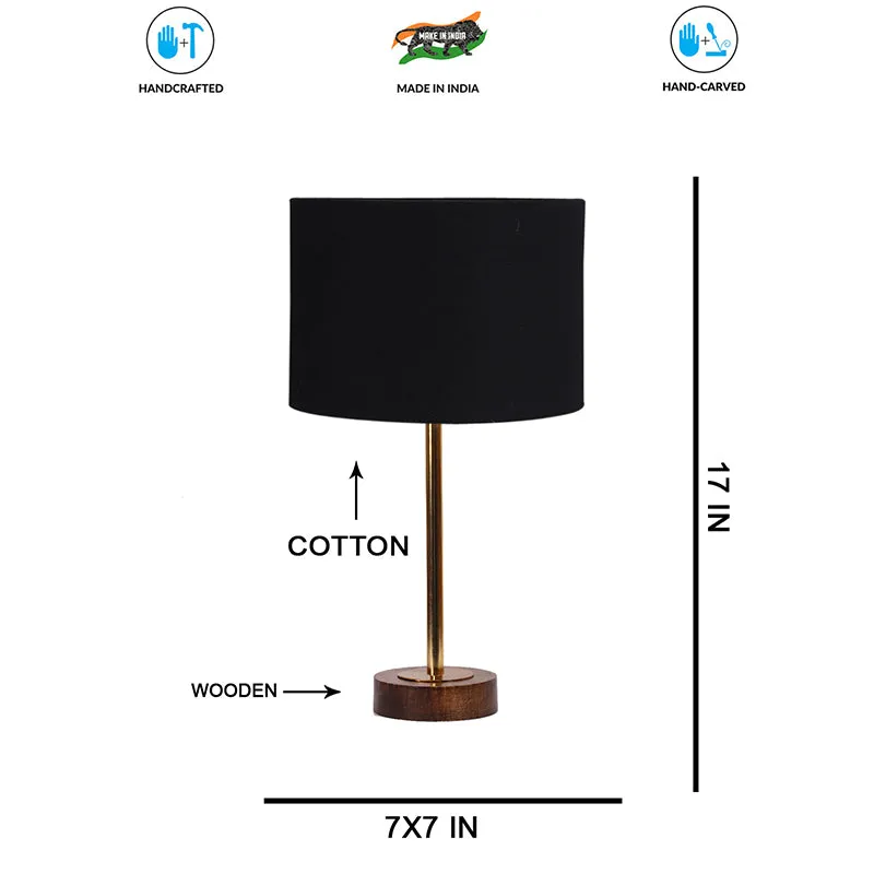 Cotin I Rodin Wooden Table Lamp - Black,Gold,Brown media 7