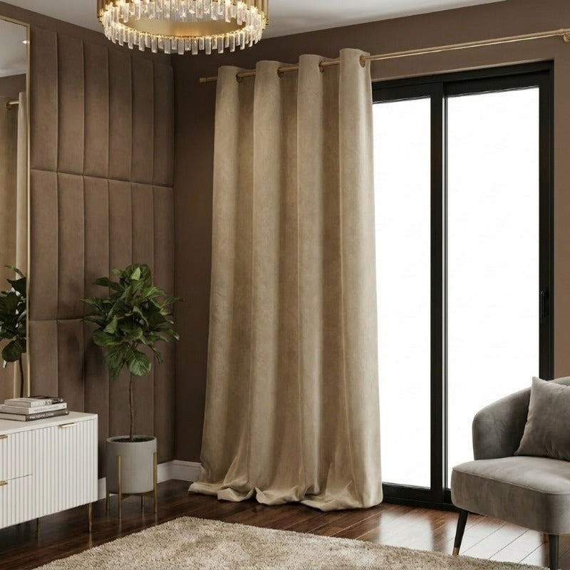 Ivory Elegance Satin Curtain