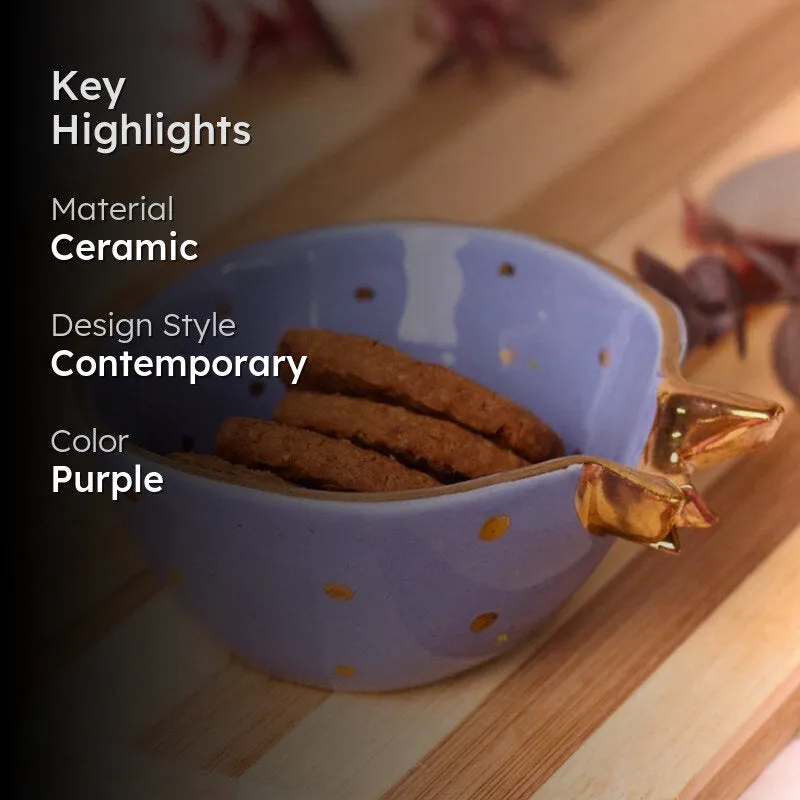 Odetta Ceramic Snack Bowl (Lavender) - 200 mL media 2