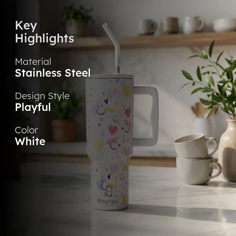 Belle Heart Stainless Steel Tumbler - 1200 ML media 2