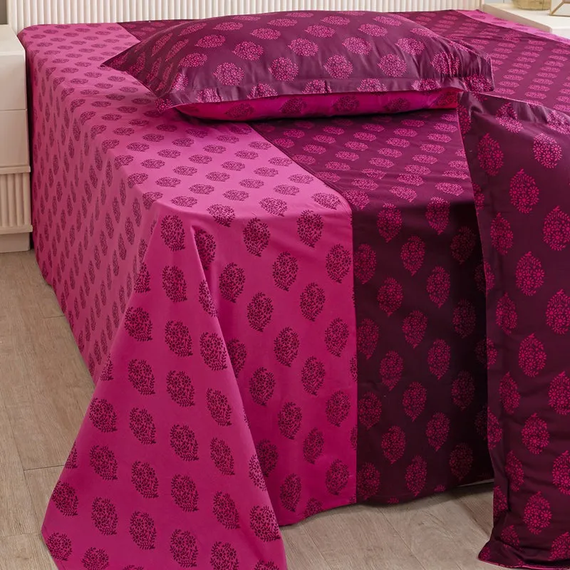 Swayam Rajastha Cotton Bedsheet (Pink) - 180 TC media 6