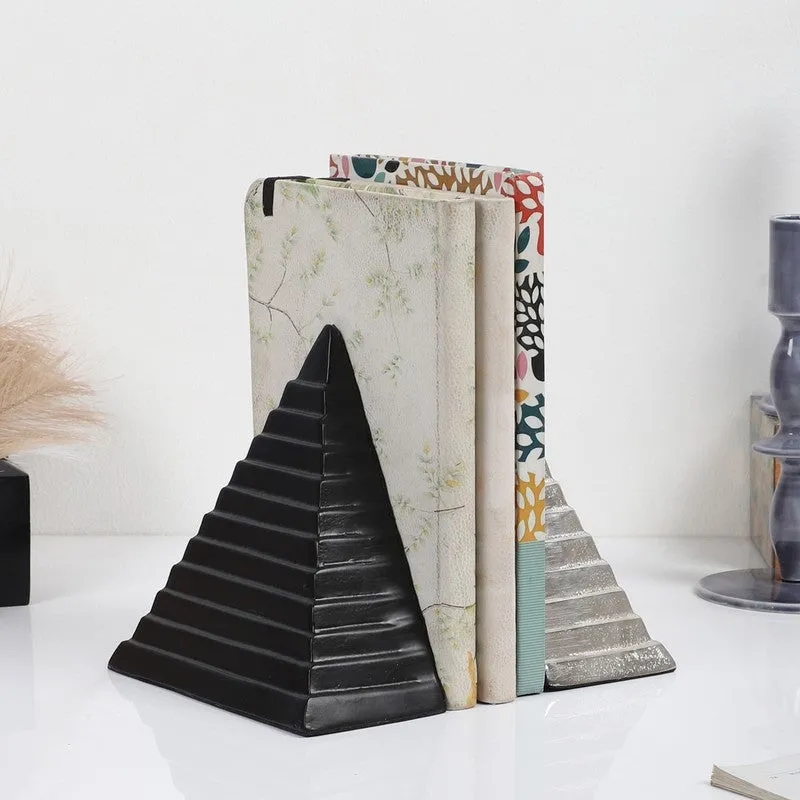 Pyramidon Bookend (Silver & Black) - Set Of Two media 3
