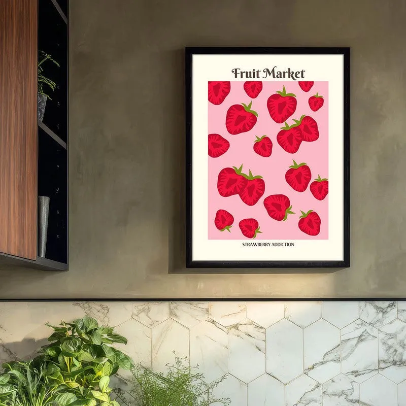 Berry Bliss Archival Canvas Wall Art - Black media 3