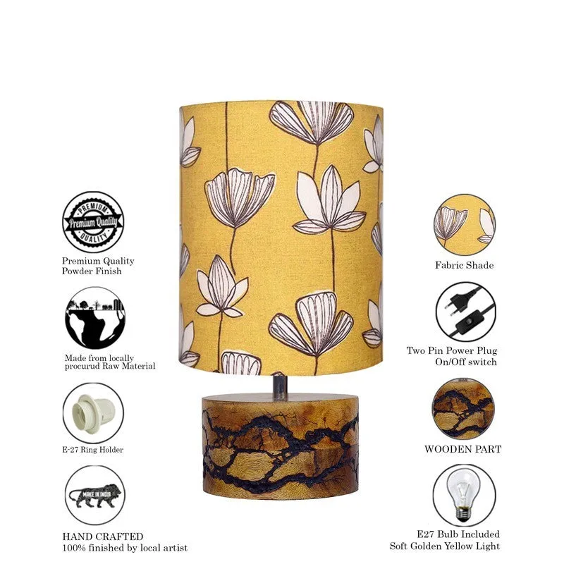 GlowEssence Scandinavian Desk Wooden Table Lamp - Multicolor media 6