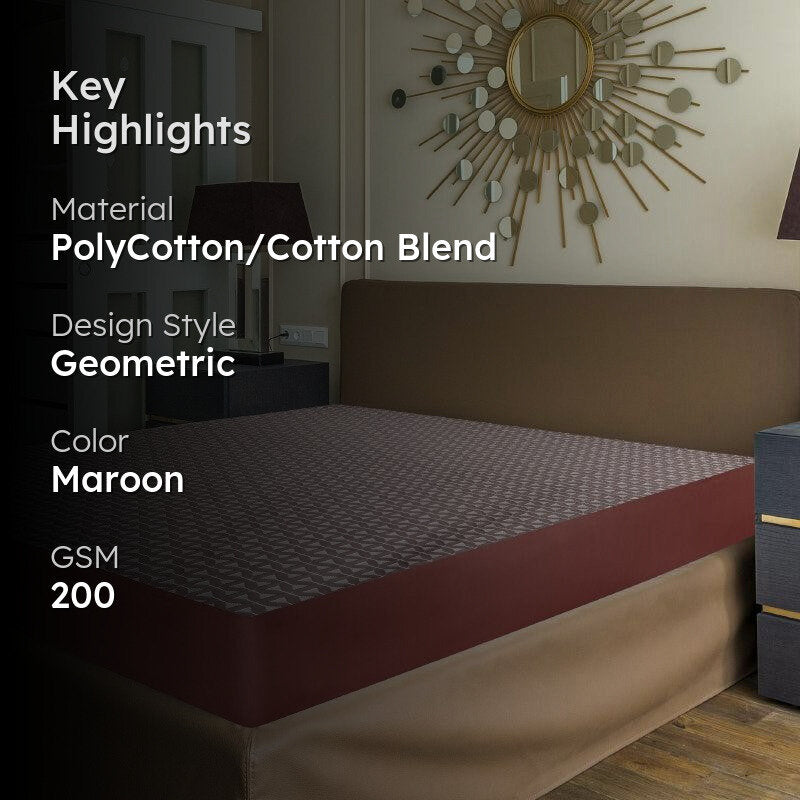 Oswal Mattress Protector - Wine media 2