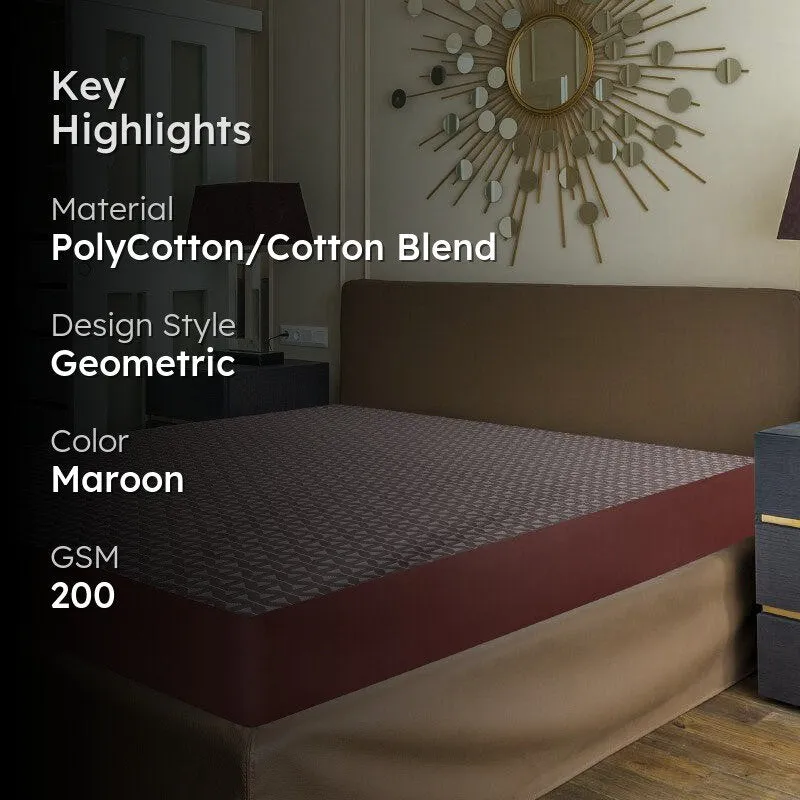 Oswal Mattress Protector - Wine media 2