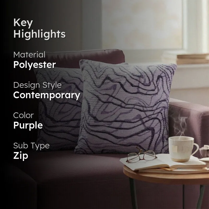 LiquidFlow Cushion Cover (Lilac) - Set Of Two media 2
