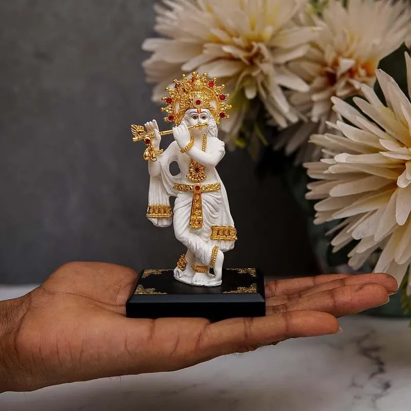 Standing Krishna Murti - White media 3