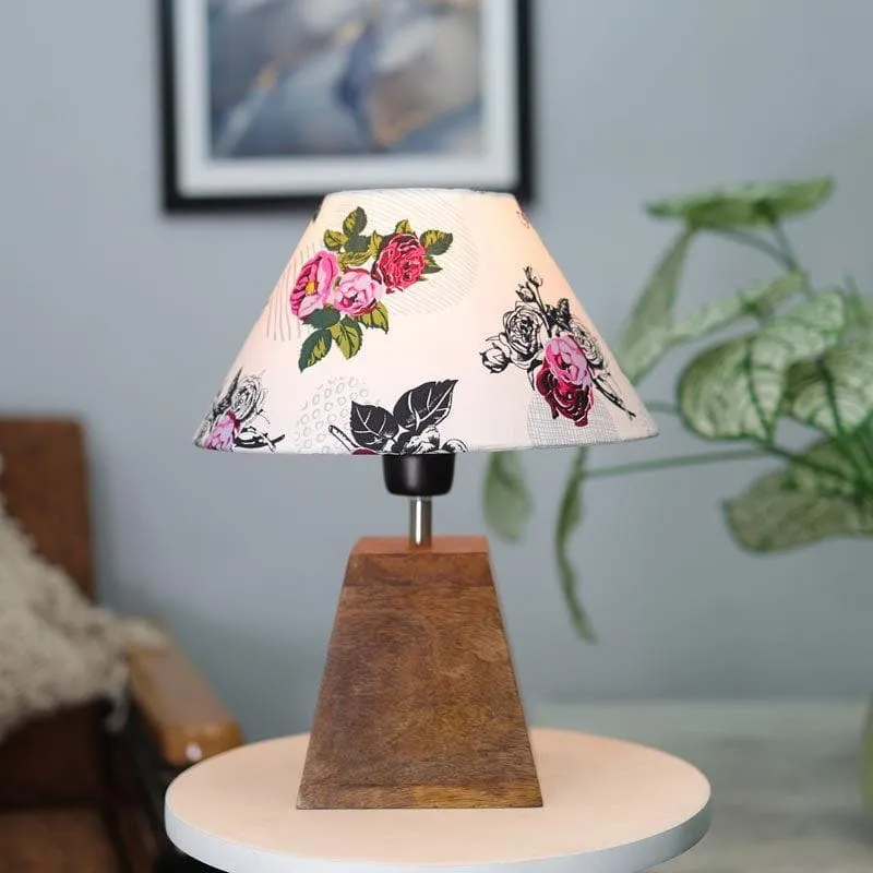 Pyramid Perfection Rose Fabric Table Lamp - Multicolor media 3