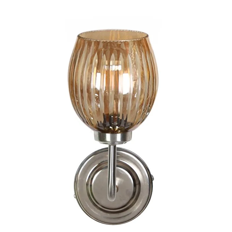 Golden Aura Stripes Glass Wall Lamp media 9