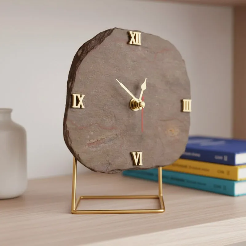 Dursa Peacock SlateTable Clock media 1