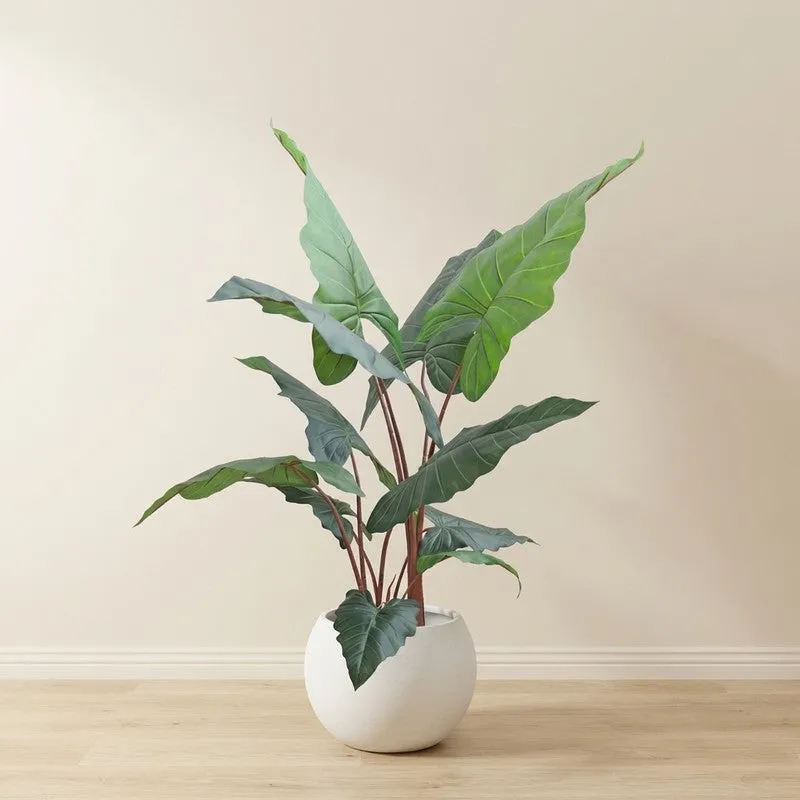 NatureGlow Artificial Plant With Black Plastic Pot - 3.9 ft media 1