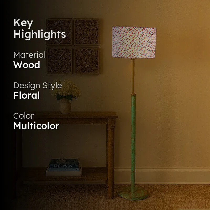Ocean Mist Wooden Floor Lamp - Multicolor media 2