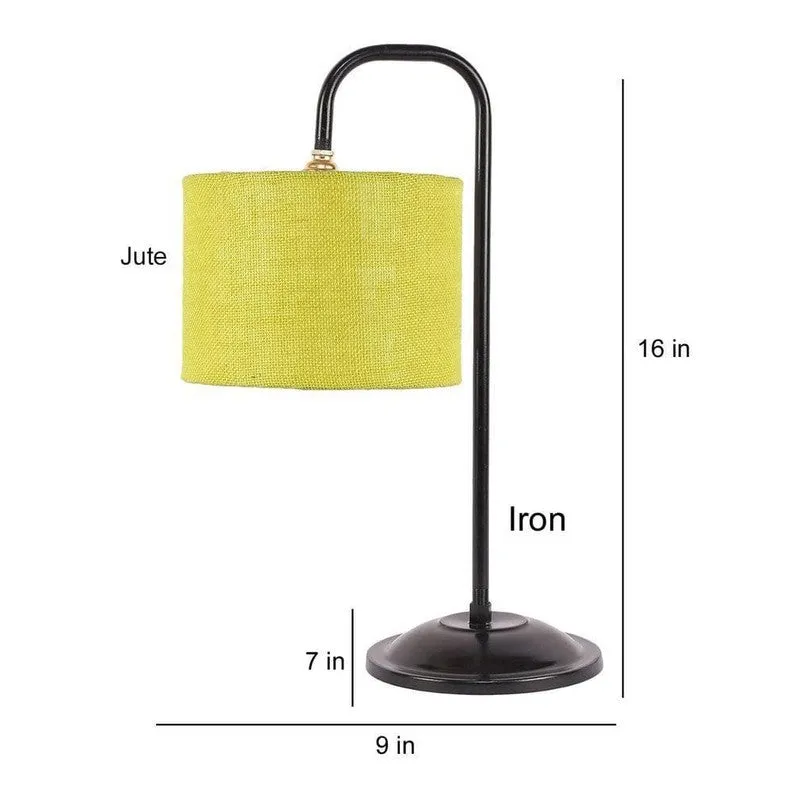 Flynn Arch Fabric Table Lamp - Yellow,Black media 7