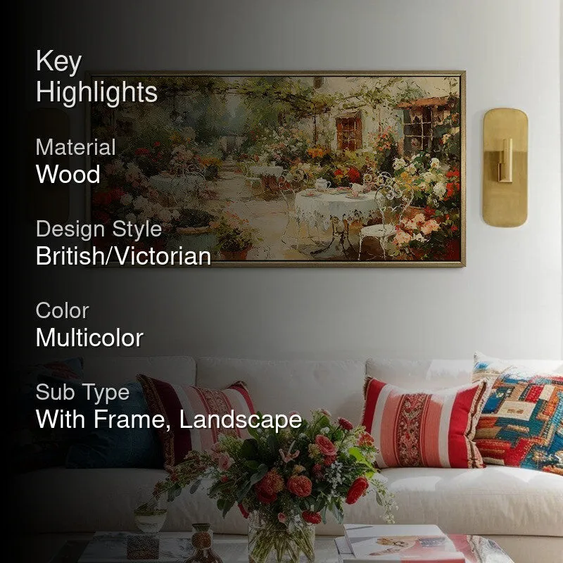 Sunlit European Patio Retreat Wall Art media 2