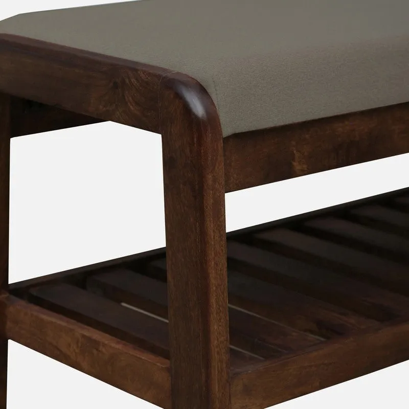 Tread Mango Wood Shoe Rack - Grey media 5