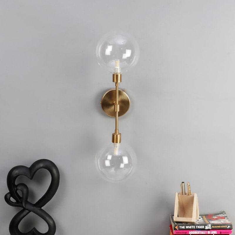 Joash Glass & Metal Wall Lamp - Gold media 3