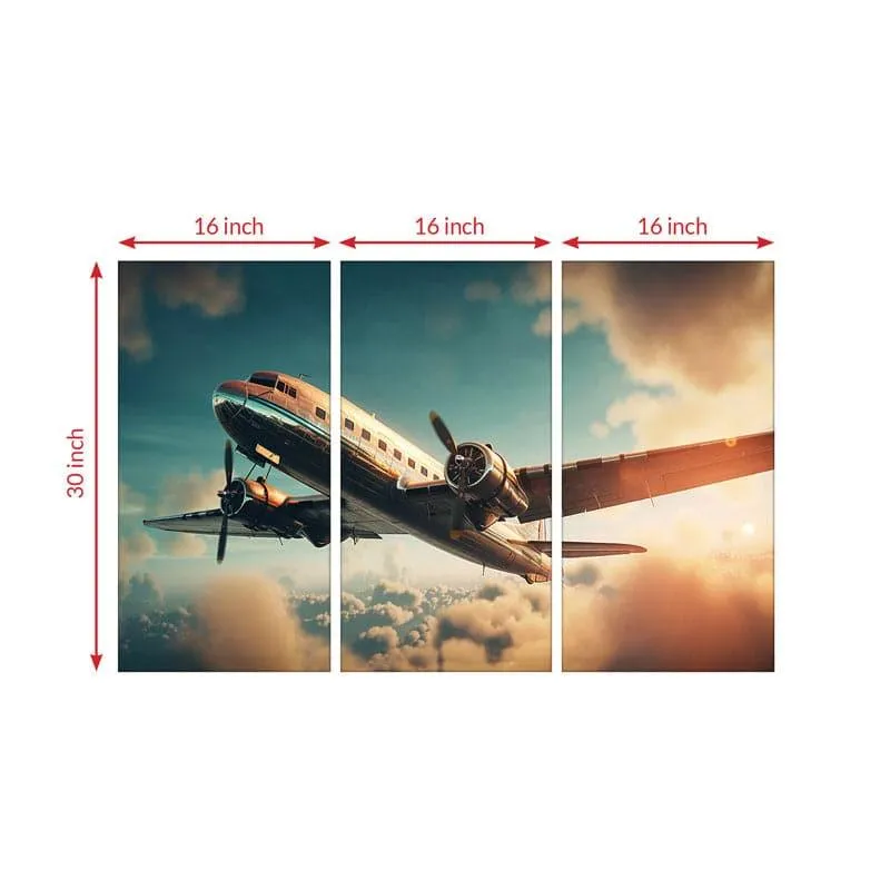 Flight Flare Canvas Wall Art - Set Of Three media 6