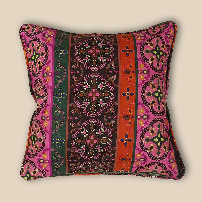 Swayam Riwaaz Printed Cotton Cushion Cover (Multicolor) - Set of Two media 4