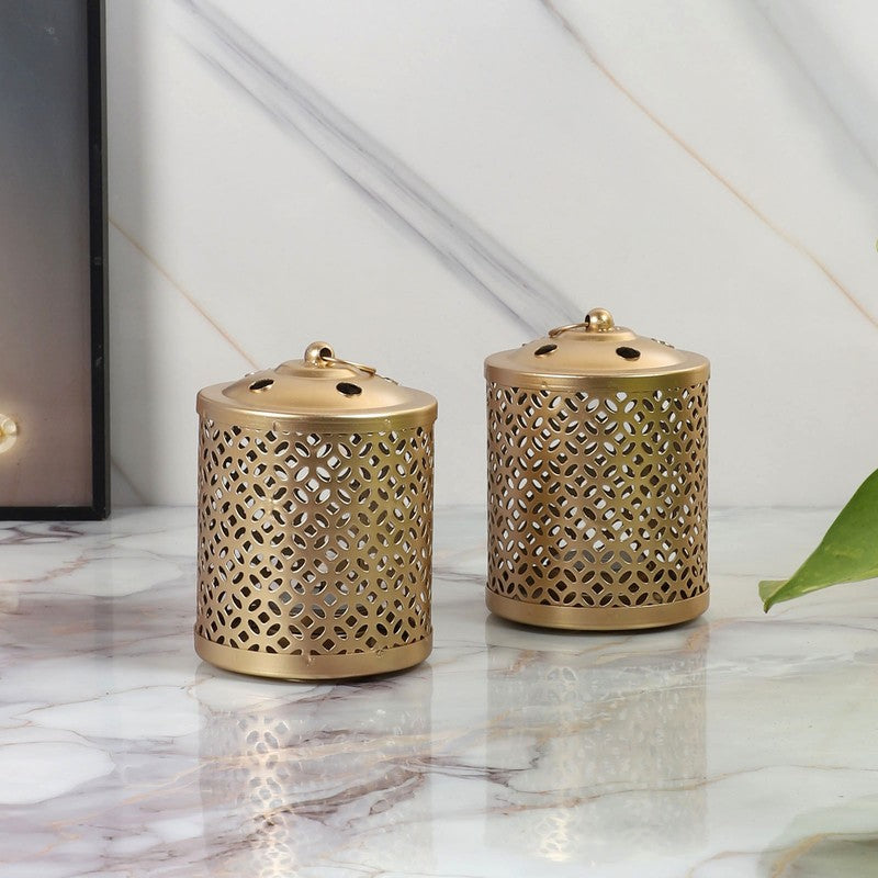 Lattice Tealight Candle Holder - Set Of Two