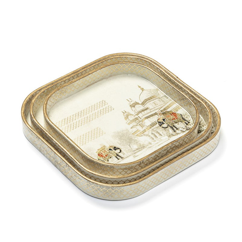 MeadowPrint Rectangle MDF Serving Tray - Set Of Three media 4