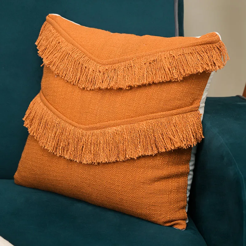 Fringe Comfort Cushion Cover - Orange media 4
