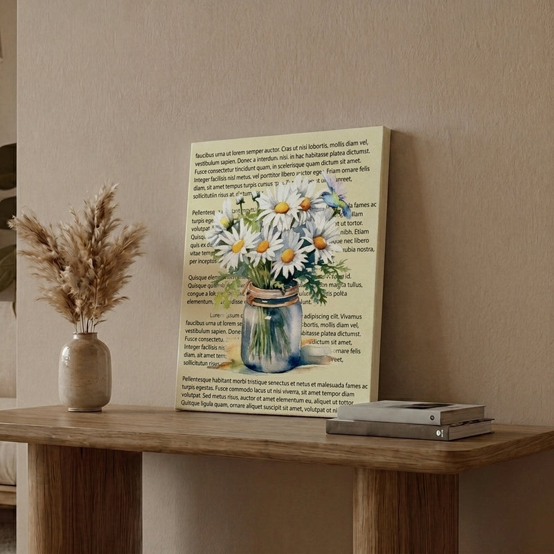 Daisy Script Wall Painting