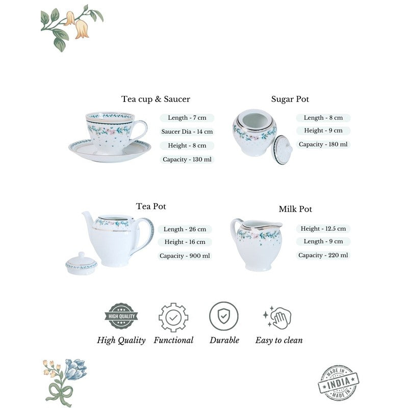 BrewAura Tea Set & Tea Pot - Fifteen Piece Set media 12