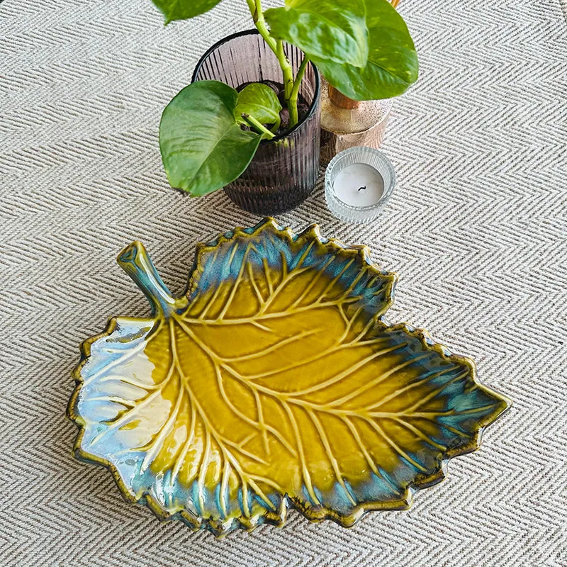 Cerelia Ceramic Platter - Yellow & Blue media 7