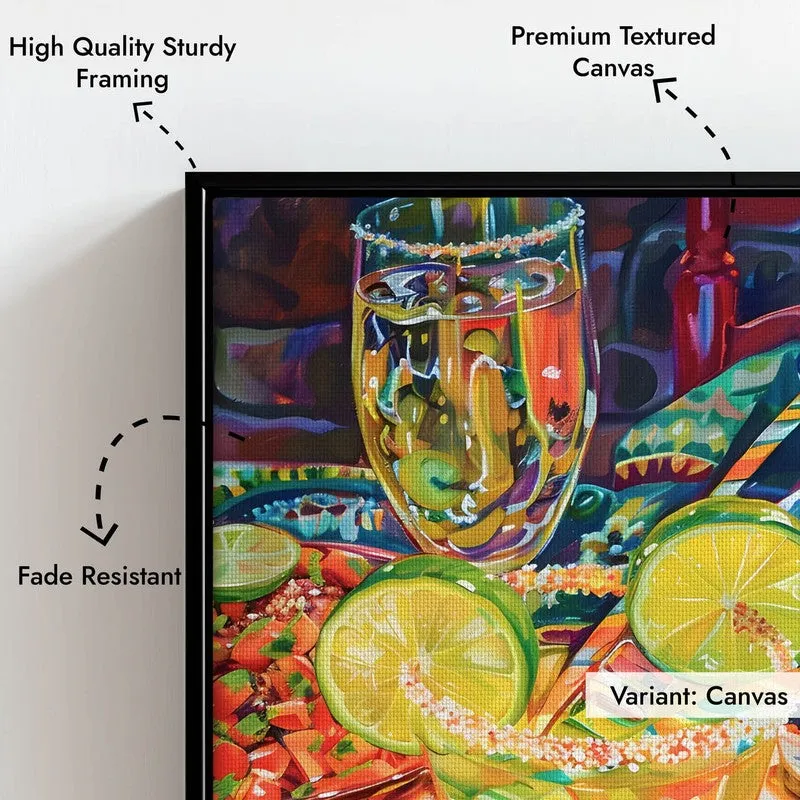 Vibrant Sip Archival Canvas Wall Art - Black media 7