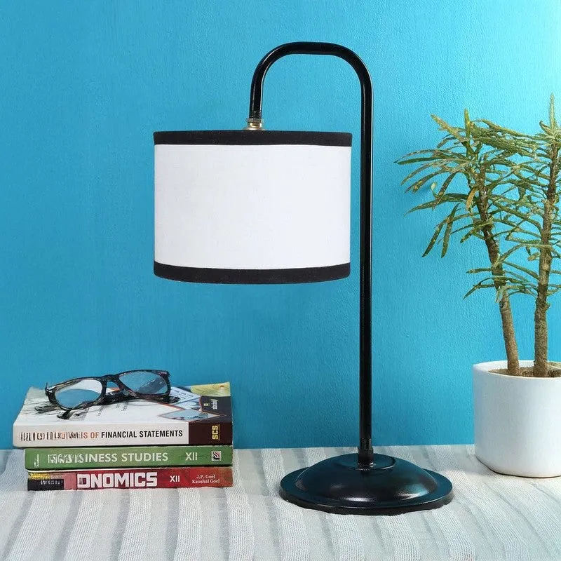Flynn Arch Fabric Table Lamp - White,Black media 3