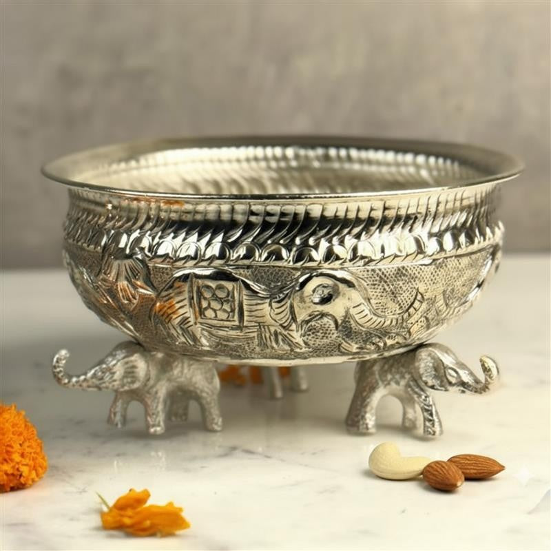 Maharaja Elephant Metal Urli media 6