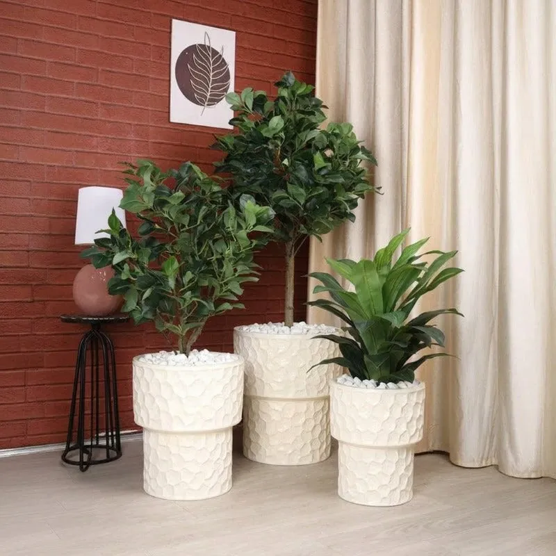 Peblora Floor Planter - White media 8