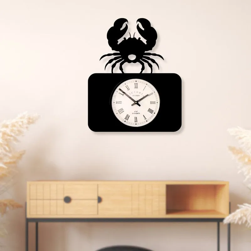 Cancerian Steel Analog Wall Clock - Black media 3