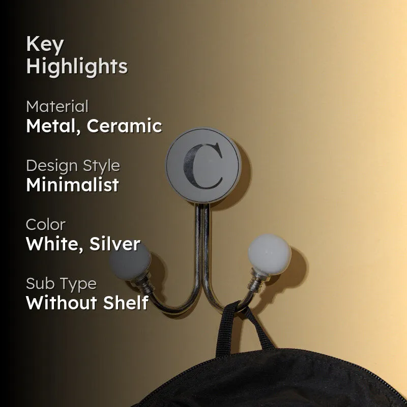 Alaphabet C Filigree Wall Hook media 2