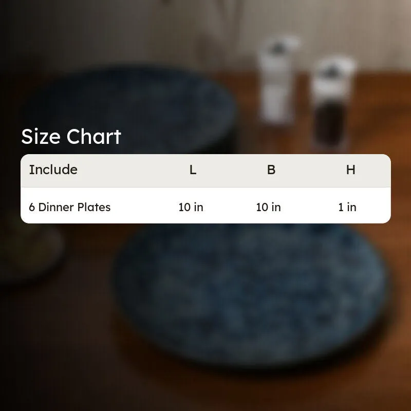 Ceramic Dinner Plates (Grey) - Set of Six media 8