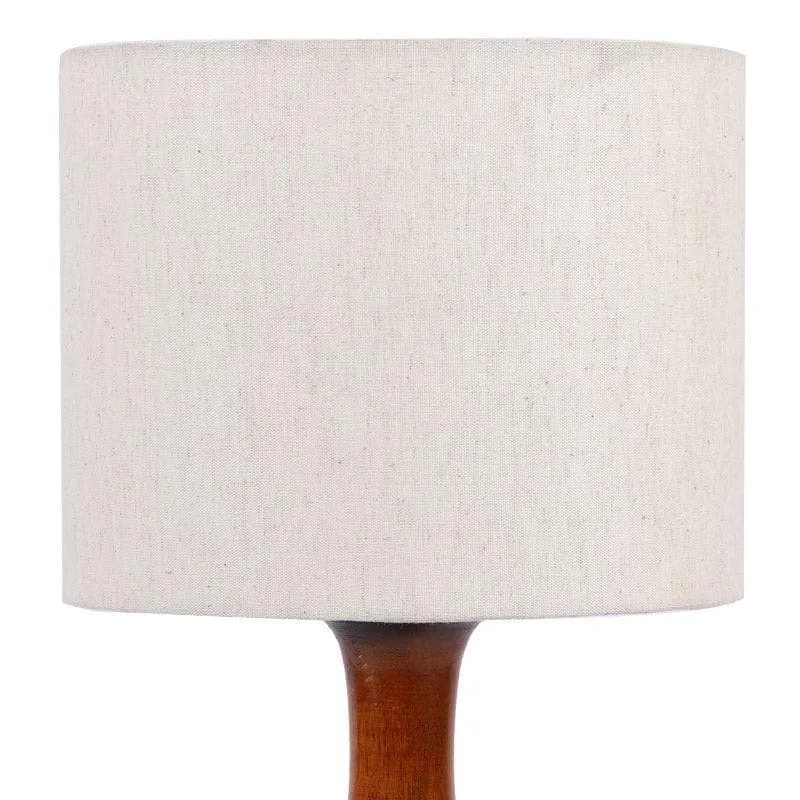 Urbane Troton Fabric Table Lamp - White,Brown media 4
