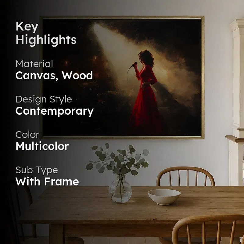Cabaret Melody Canvas Wall Painting With Frame media 2