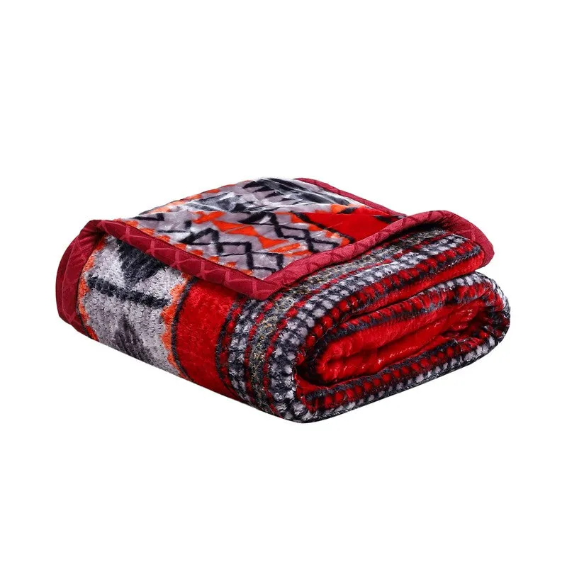 Monte Carlo Crimson Harmony Blanket - 757 GSM media 6
