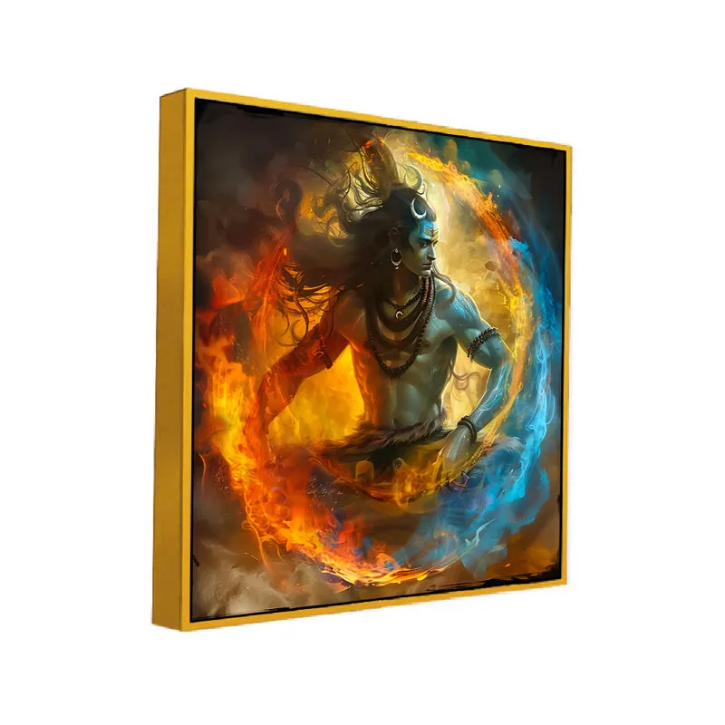 Cosmic Shiva Canvas Wall Art With Frame media 3