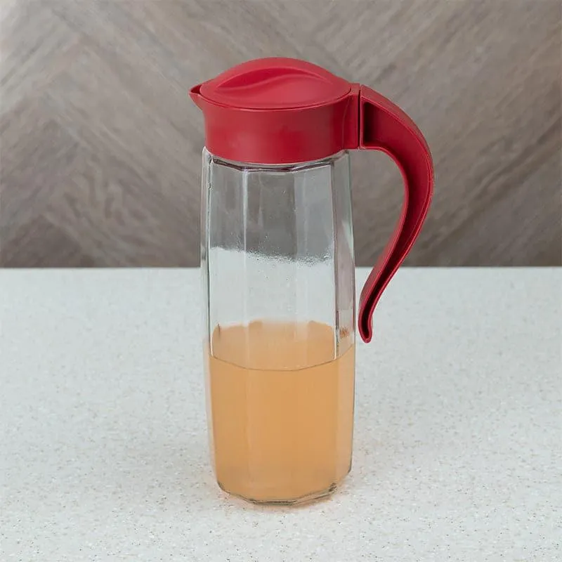 Domana Fersha Transparent Jug With Lid (Red) - 1600 mL media 3