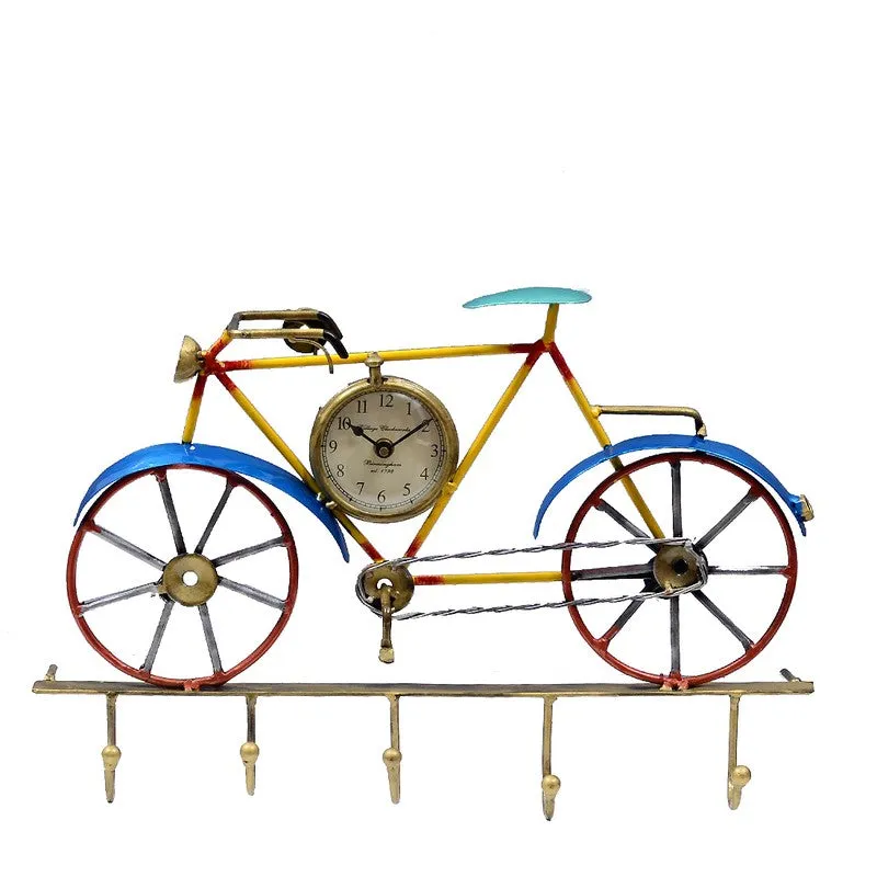 Cycle Utility Key Holder Metal Wall Clock media 3