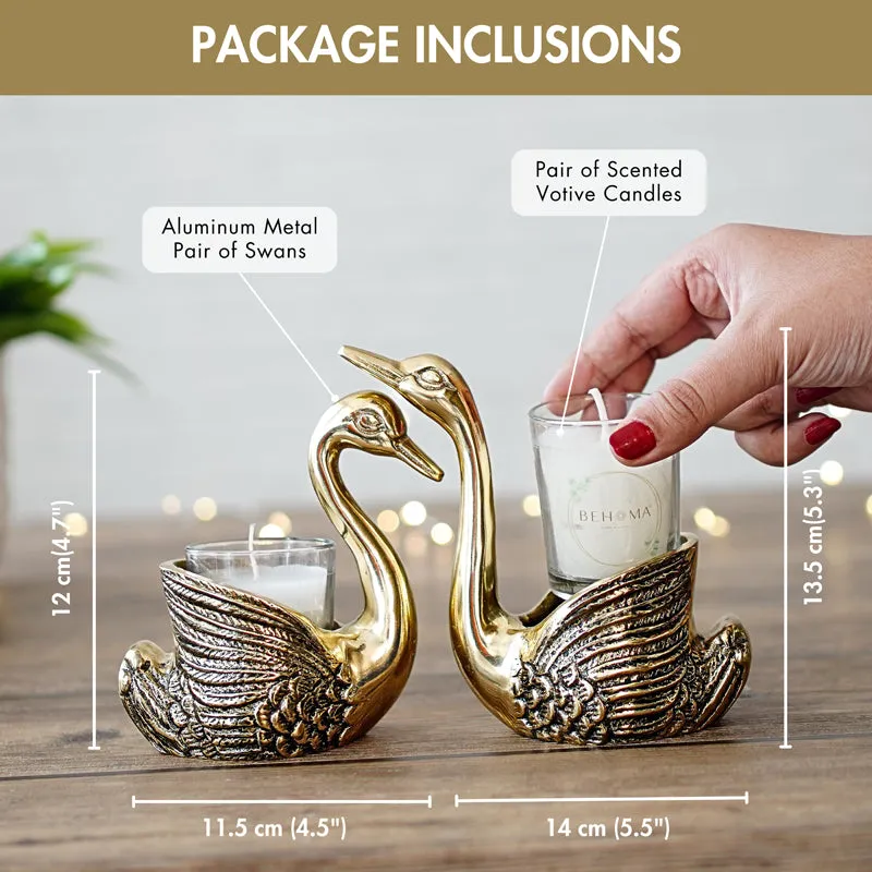 Swan Amour Candle Holder - Set Of Two media 4