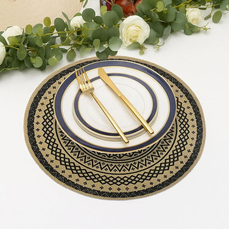 Mandala Black Round PVC Table Mats - Set Of Four media 5