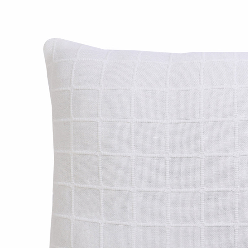 Sicily Light Solid Cotton Cushion Cover (White) - Set Of Two media 5