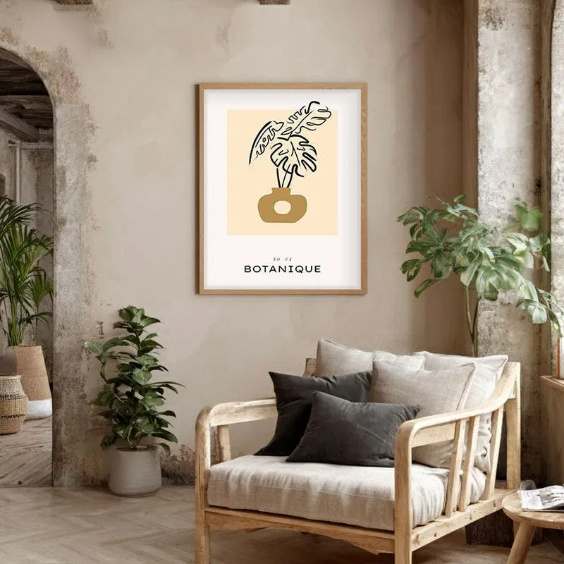 Tropical Stillness Canvas Wall Painting With Brown Frame media 5