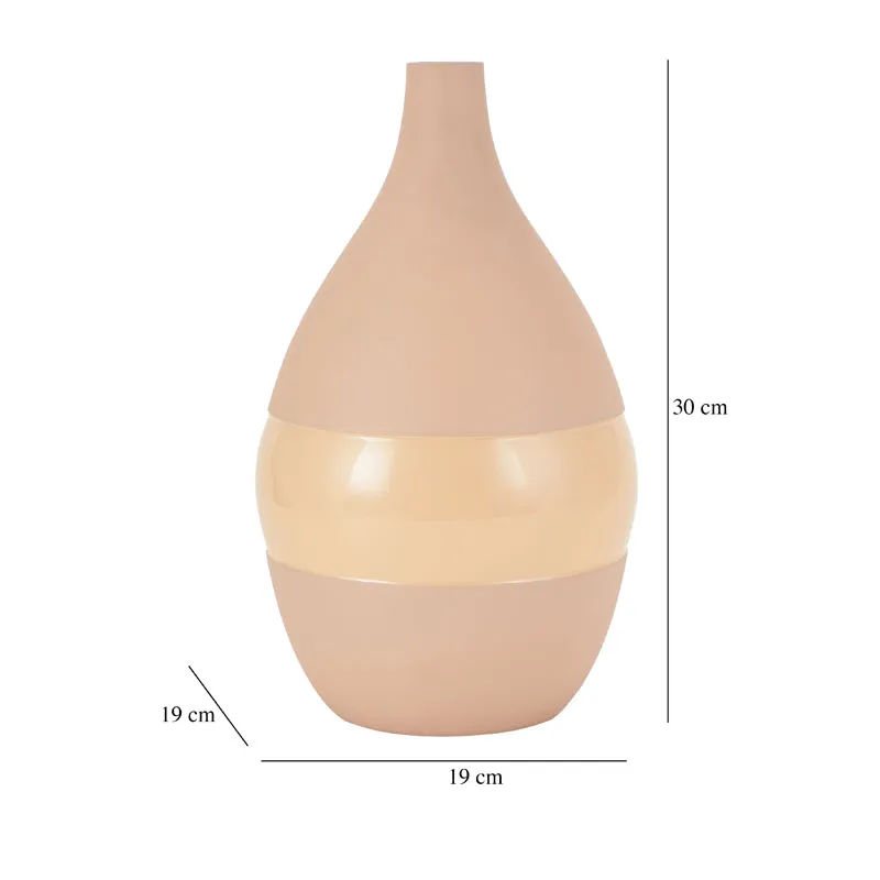 Yato Enamel Vase (Beige) - Large media 4