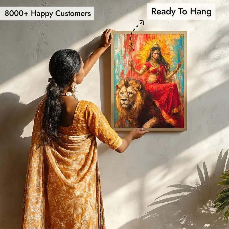 Vanagopala Spiritual Archival Paper Wall Painting - Natural Brown Frame media 7