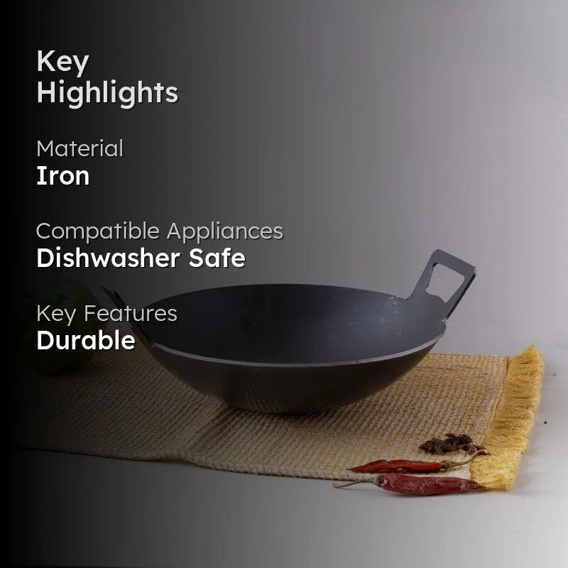 Ebony Induction Safe Kadhai - 1800 mL / 11 Inches media 2